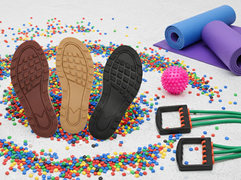 Tay cầm hành lý, dụng cụ thể dục và giày dép ứng dụng nhựa TPR mềm dẻo giúp tăng độ bền và mang lại sự thoải mái khi sử dụng