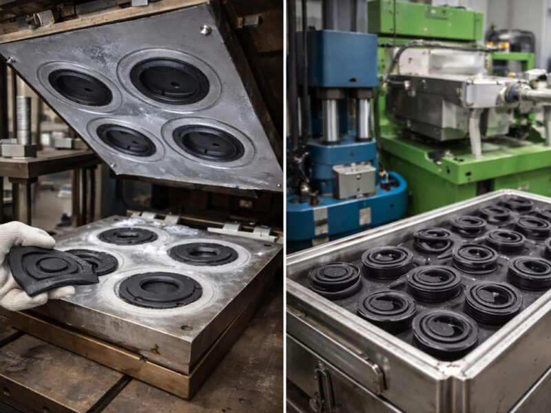 So sánh ép khuôn nóng và ép khuôn lạnh cao su