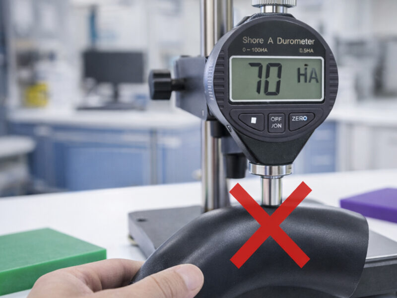 lỗi đo độ cứng Shore do đặt thiết bị sai cách